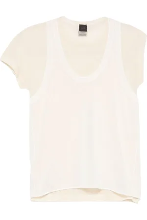 Pinko T-shirt E Polo Bianco E Beige