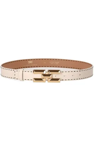 Elisabetta Franchi Butter High Waist Belt White