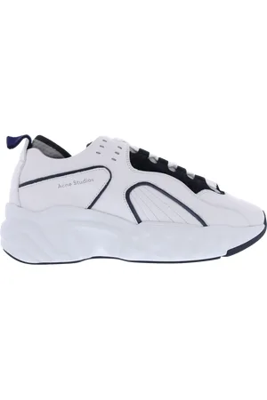 Acne Studios Heren Rockaway Leer Sneaker Wit
