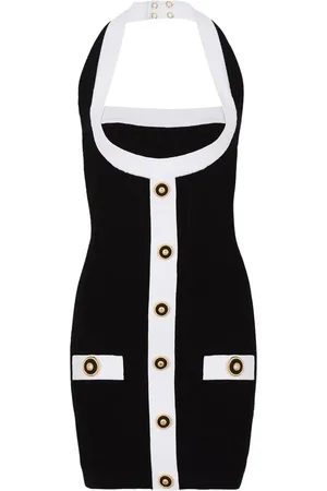Balmain Contrast Knit Dress