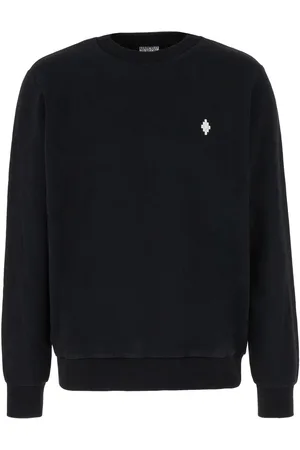 MARCELO BURLON Black stretch cotton sweatshirt