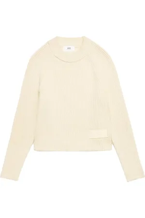 Ami Logo Patch Ribbed Sweater