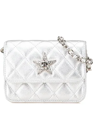 CHANEL 2021-2024 Metallic Lambskin Crystal Star Chain Belt Bag