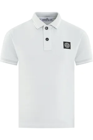 Stone Island Kids Compasslogo Polo Blue Sky