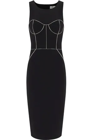 Elisabetta Franchi Black Sheath Dress Black