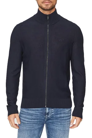 HUGO BOSS Vest Cardigan blauw navy
