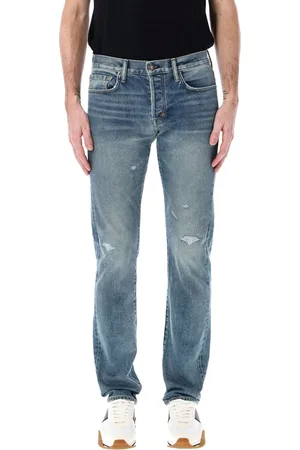 Tom Ford Straight Fit Denim Rid And Repaired Washed Indigo