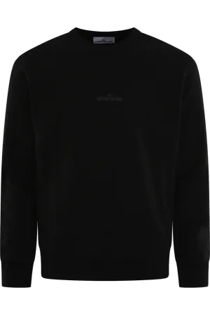 Stone Island Heren Logoprint Crew Neck Zwart