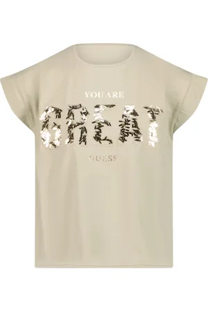 Guess Kinder Meisjes T-Shirt In Olijf Groen