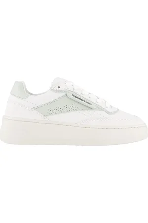 Copenhagen Shoes Dames CPH89 Suede Sneaker Wit/Groen