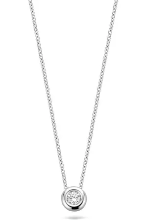Blush Collier 3114WDI 14k Witgoud 0,06crt G SI Briljant geslepen Diamant 42cm
