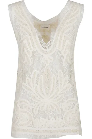 P.A.R.O.S.H. Nixie Tank Top White