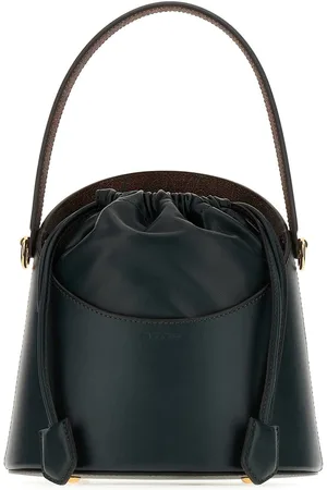 Etro Bottle green leather bucket bag