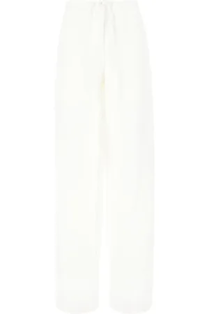 Salvatore Ferragamo White viscose blend pants