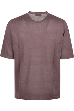 BALLANTYNE Plain Stitch T-shirt Brown