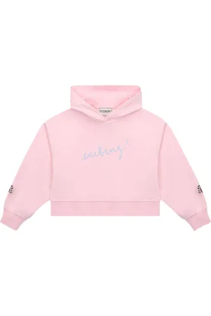 Iceberg KIDS - Blush cropped hoodie with logo