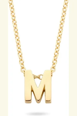 Blush Collier met Hanger 3155YGO_M 14kr Geelgoud met de letter M