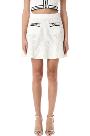 Self-Portrait KNIT SKIRT MARINER