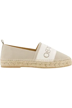 OFF-WHITE Dames Bookish Espadrille Beige/Wit