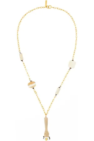 Marni Gold Tone Multi Stone Necklace