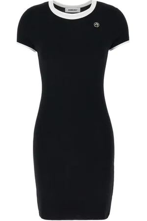 AMBUSH Black viscose stretch t-shirt dress