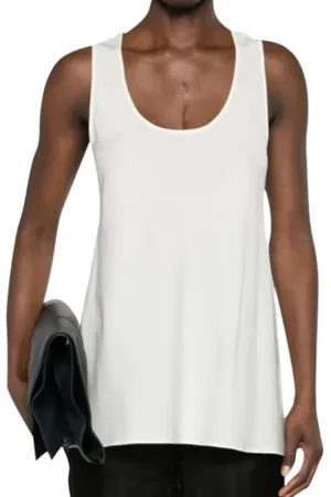 LEMAIRE Bias Cut Tank Top White Asparagus