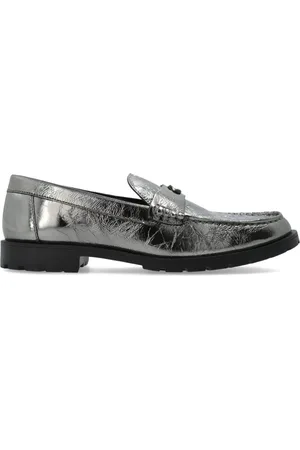 Coach Jocelyn Crinkle Leather Logo Loafers