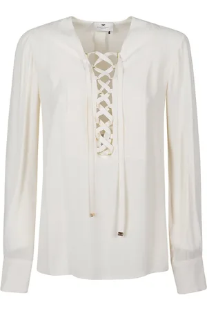 Elisabetta Franchi Long Sleeve Blouse White