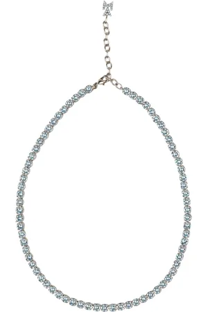 Amina Muaddi Crystal Tennis Necklace
