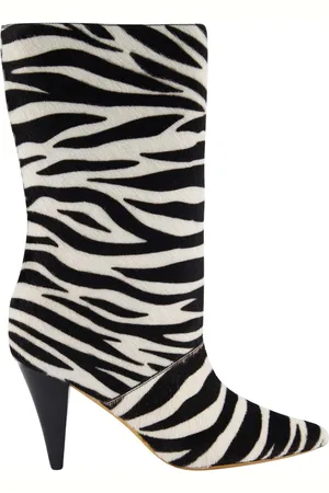 Alexander McQueen Dames Leren Slipper Logo Zwart