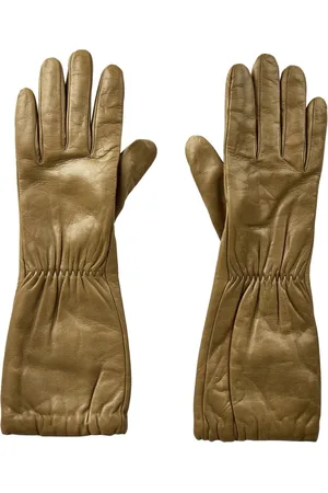 Bottega Veneta Embossed Logo Leather Gloves