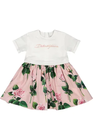 Dolce & Gabbana Baby Meisjes Jurk In Licht Roze