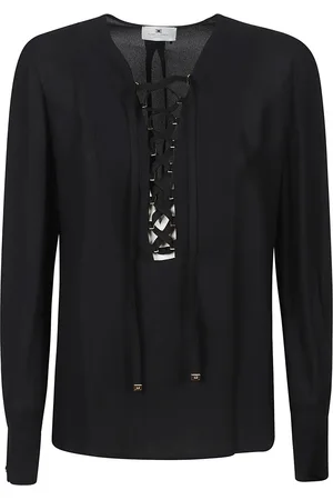 Elisabetta Franchi Long Sleeve Blouse Black