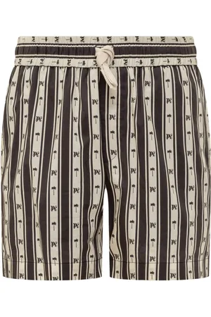 Palm Angels Shorts Striped PA Monogram