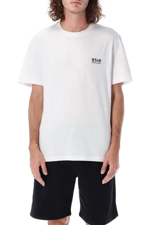 Golden Goose Tshirt Star Back Bianco
