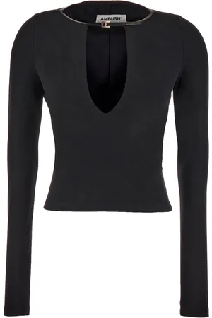 AMBUSH Black stretch viscose top