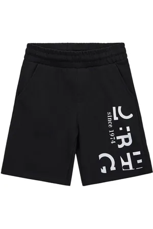 Iceberg KIDS - Black Bermuda shorts with contrasting white writing