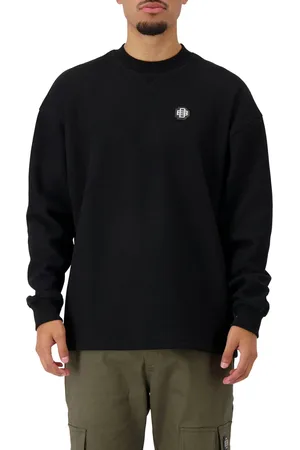 Black Bananas Monogram Waffle Sweater Heren Zwart