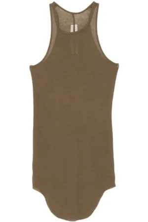 Rick Owens Top Basic Rib Tank Bean