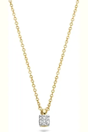 Blush Collier met Hanger 3610YDI 14k Geelgoud 0,05crt G SI Briljant geslepen Diamant 42cm