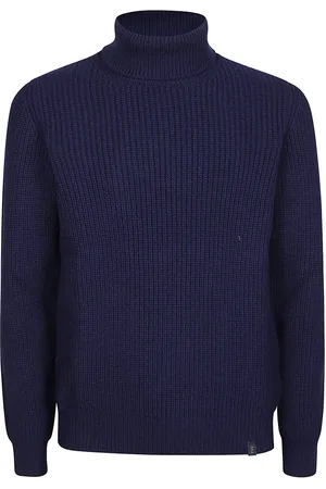 FAY Turtle Neck Sweater Blue