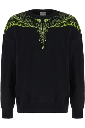 MARCELO BURLON Black cotton blend sweater