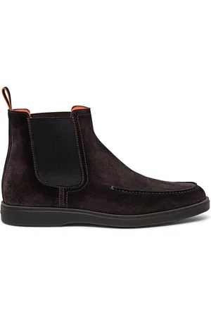 santoni Suede Chelsea boot