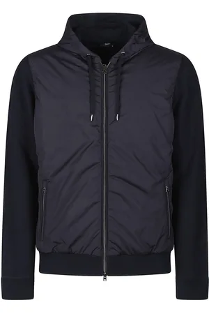 HERNO Combined Padded Sweat Jacket Blue