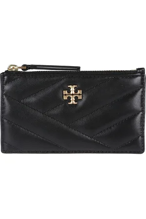 Tory Burch Kira Chevron Zip Credit Card Case Black