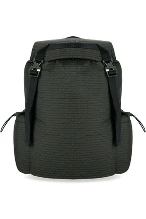 Emporio Armani Military Green Monogram Backpack Green