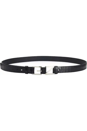 Giuseppe Zanotti Croc-effect Gz Block Logo Belt