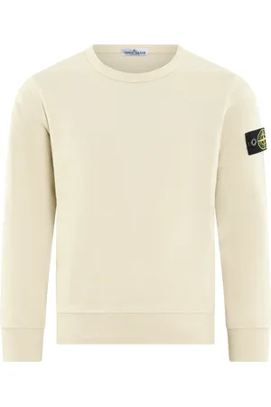 Stone Island Kids Logopatch Crew Neck Beige