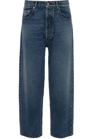 J.W.Anderson Cropped Straight Leg Jeans Mid Blue