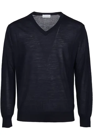 BALLANTYNE Plain Sweater Blue